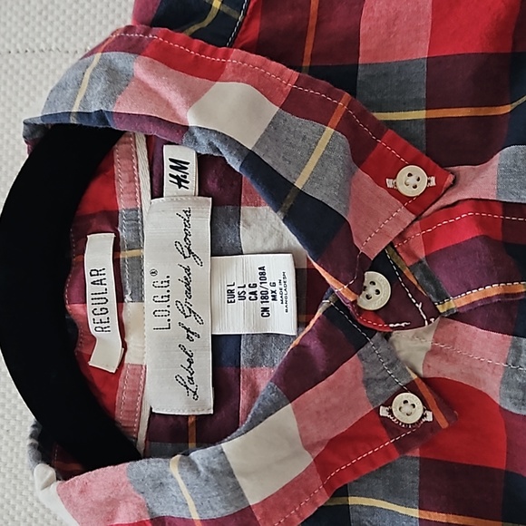 H&M L.O.G.G MEN'S SHORT-SLEEVED SHIRT. SIZE L - Picture 4 of 9